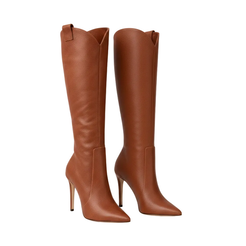 Black Knee High Boots for Women - Elegant High Heel Long Leather Boots for Chic Style 0