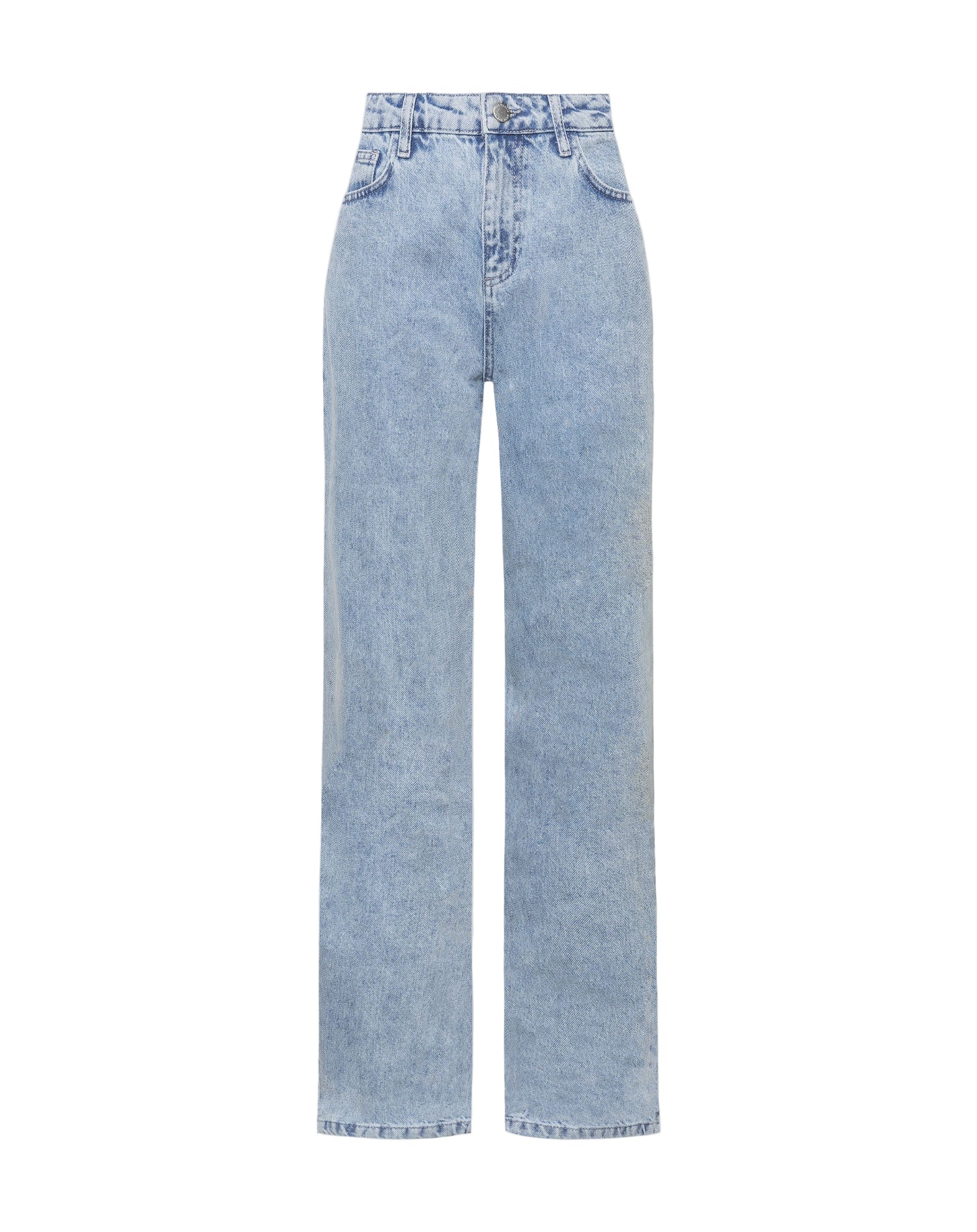 Blauwe Dames Jeans Straight Leg – Geen Stretch, Perfecte Pasvorm, Voor- en Achterzakken, 100% Katoen 0