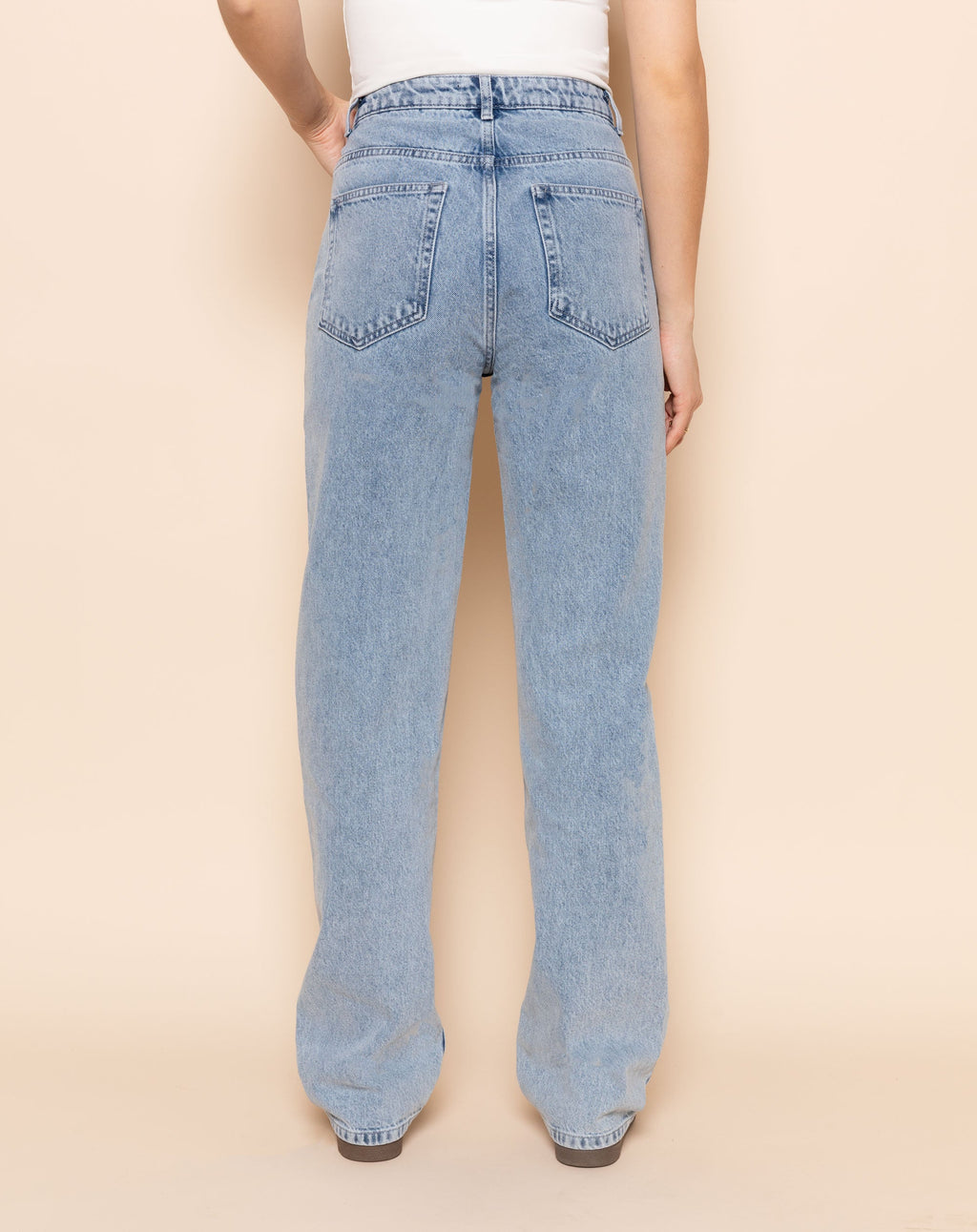 Blauwe Dames Jeans Straight Leg – Geen Stretch, Perfecte Pasvorm, Voor- en Achterzakken, 100% Katoen 3