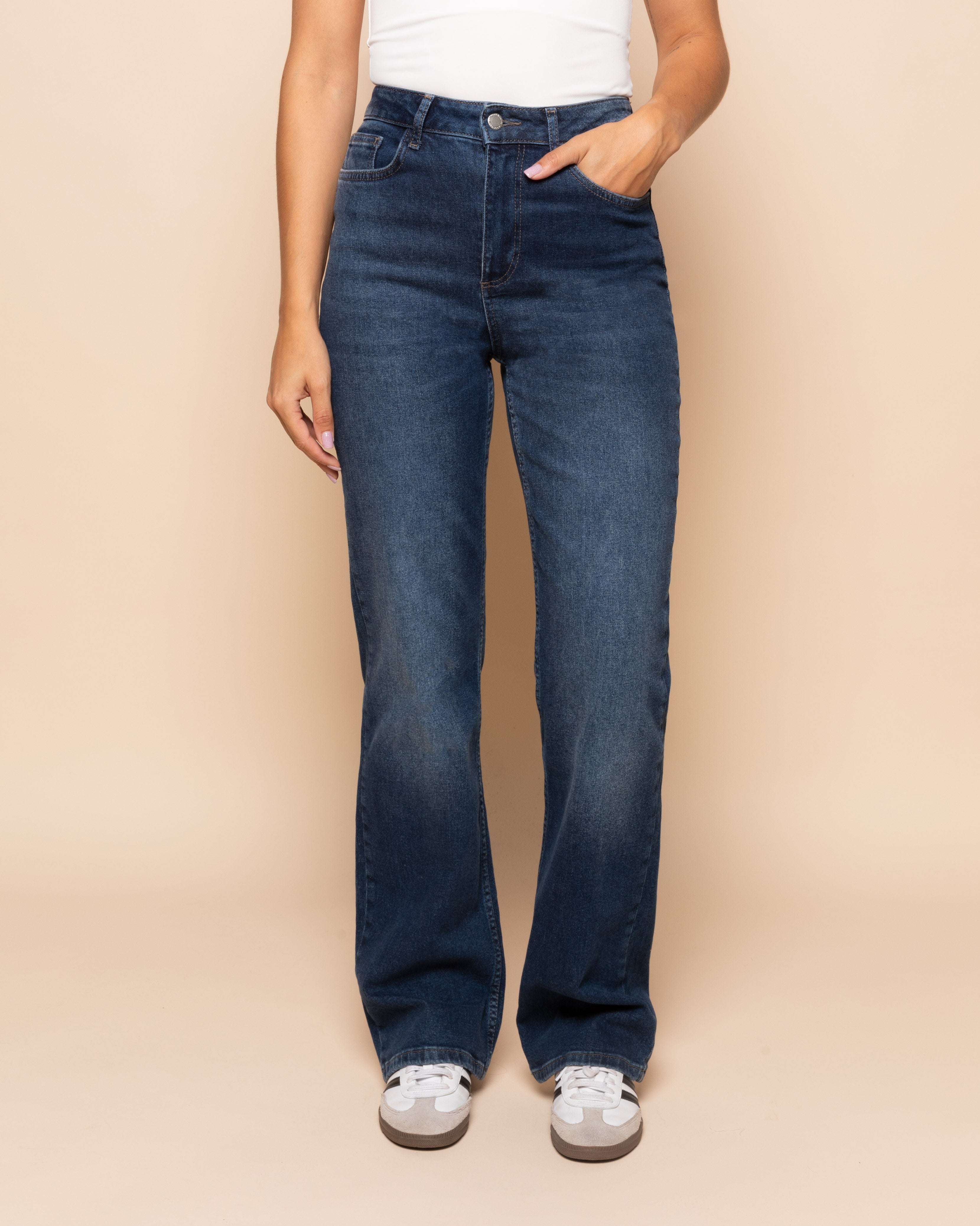 Bootcut Jeans Marineblauw met Stretch en Diverse Lengtematen voor Comfortabele Pasvorm 1