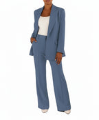 Dames Co-ord Set met Oversized Blazer en Rechte Broek in Polyester – Veelzijdige Stijl en Comfort, Maten XXS tot 3XL 1