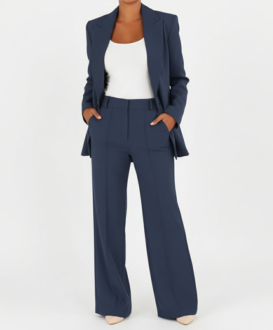 Dames Co-ord Set met Oversized Blazer en Rechte Broek in Polyester – Veelzijdige Stijl en Comfort, Maten XXS tot 3XL 2