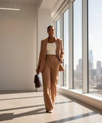 Dames Co-ord Set met Oversized Blazer en Rechte Broek in Polyester – Veelzijdige Stijl en Comfort, Maten XXS tot 3XL 4