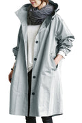 Dames Waterdichte Trenchcoat met Afneembare Capuchon – Halflang, Ademend en Perfect voor Lente en Herfst 0