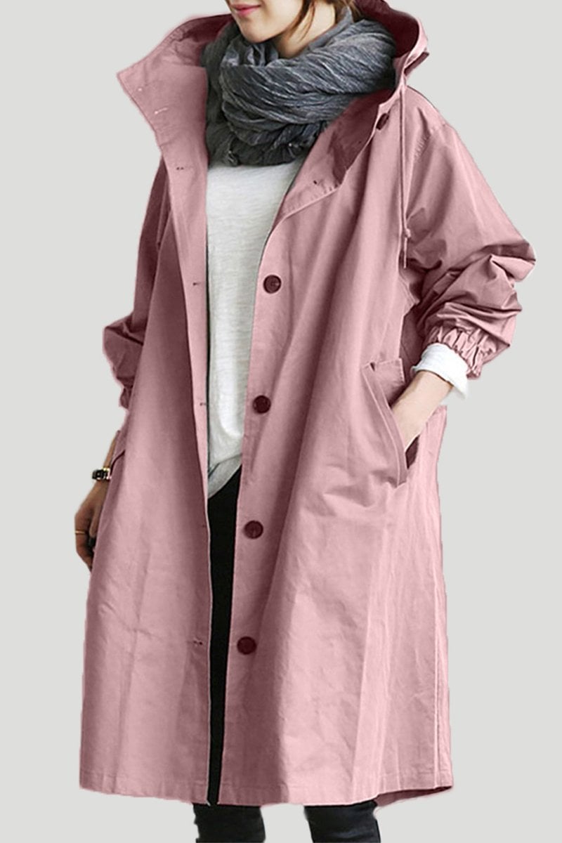 Dames Waterdichte Trenchcoat met Afneembare Capuchon – Halflang, Ademend en Perfect voor Lente en Herfst 7