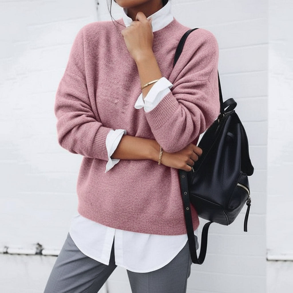 Elena Dames Trui Ronde Hals – Tijdloze Sweater voor Casual en Formele Gelegenheden, Verkrijgbaar in Diverse Kleuren 1