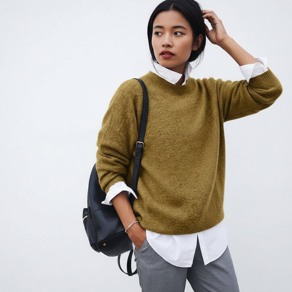 Elena Dames Trui Ronde Hals – Tijdloze Sweater voor Casual en Formele Gelegenheden, Verkrijgbaar in Diverse Kleuren 4