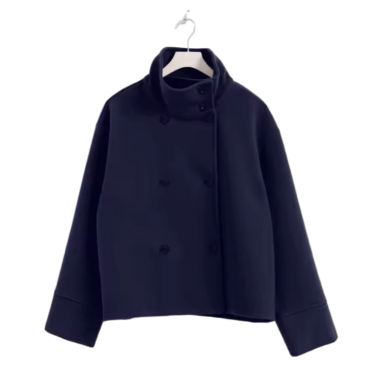 Korte Dames Jas met Elegante Snit van Warme Stof – Ideaal voor Koelere Dagen, Verkrijgbaar in Maten S t/m XL 5