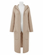 Lange Vest met Capuchon van Katoenmix – Stijlvol en Comfortabel voor Herfst, Winter en Lente