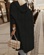 Lange Vest met Capuchon van Katoenmix – Stijlvol en Comfortabel voor Herfst, Winter en Lente 5