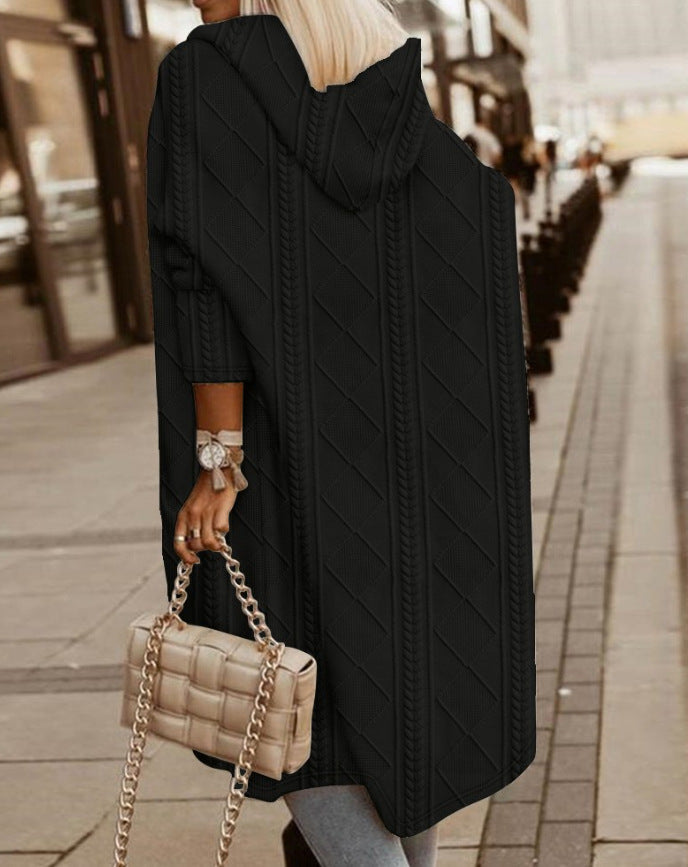 Lange Vest met Capuchon van Katoenmix – Stijlvol en Comfortabel voor Herfst, Winter en Lente 5