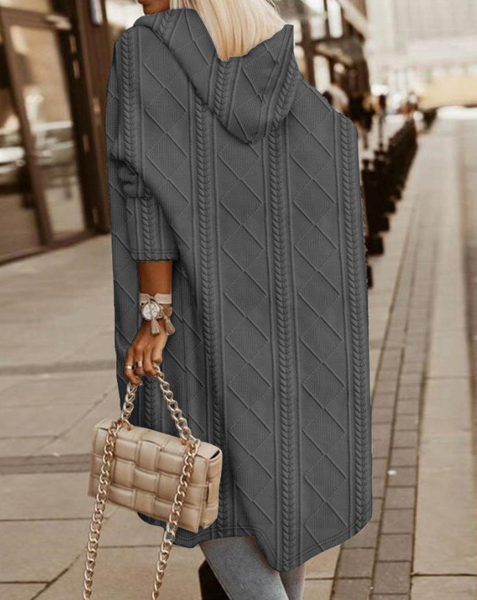 Lange Vest met Capuchon van Katoenmix – Stijlvol en Comfortabel voor Herfst, Winter en Lente 6