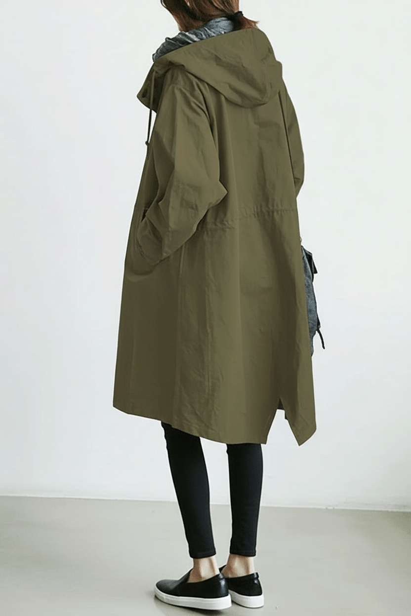 Lichtgewicht Waterdichte Dames Windjack met Verstelbare Capuchon en Oversized Pasvorm – Comfortabel en Functioneel 2