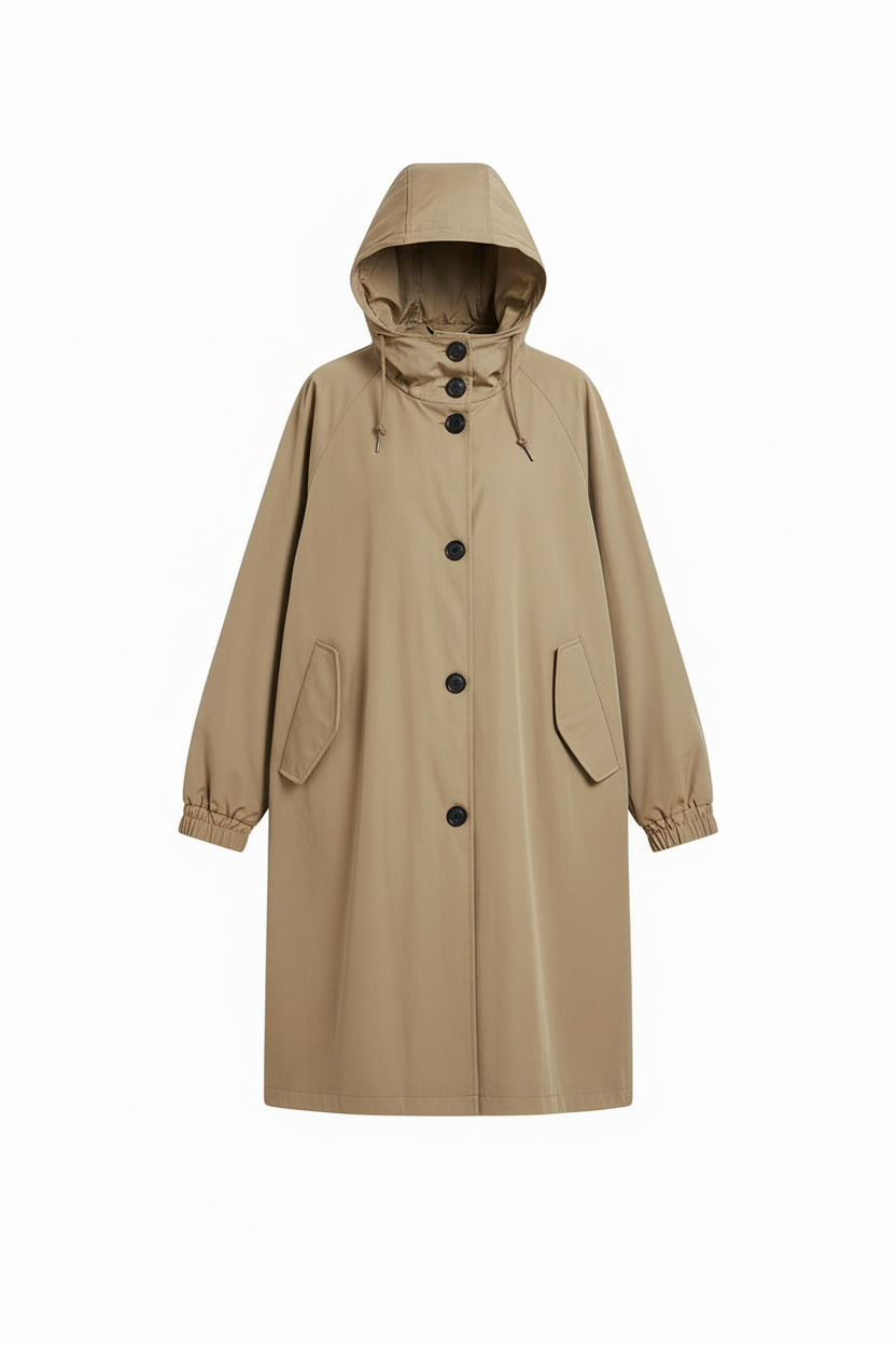 Lichtgewicht Waterdichte Dames Windjack met Verstelbare Capuchon en Oversized Pasvorm – Comfortabel en Functioneel 5