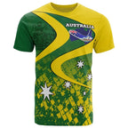 Men's 3D Printed Australia Flag T-Shirt, Short Sleeve Loose Fit Tee, Comfortable Cotton Blend Summer Shirt 2
