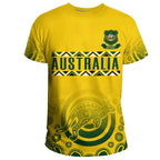 Men's 3D Printed Australia Flag T-Shirt, Short Sleeve Loose Fit Tee, Comfortable Cotton Blend Summer Shirt 3