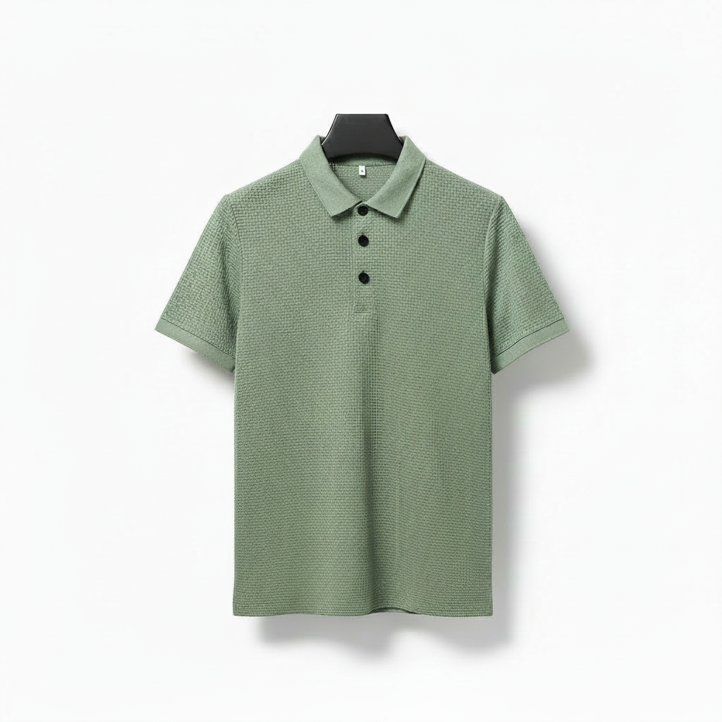 Men's Anti-Crease Polo Shirt, Lightweight Breathable Short Sleeve Top, Classic Collar, Sizes S-4XL