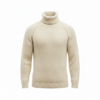 Men's Thick Woolen Turtleneck Sweater - High Collar for Warmth and Comfort, Soft Wool Blend, Available in Various Sizes