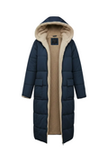 Stijlvolle Gewatteerde Dames Jas met Capuchon - Lange Herfstjas voor Comfort en Warmte