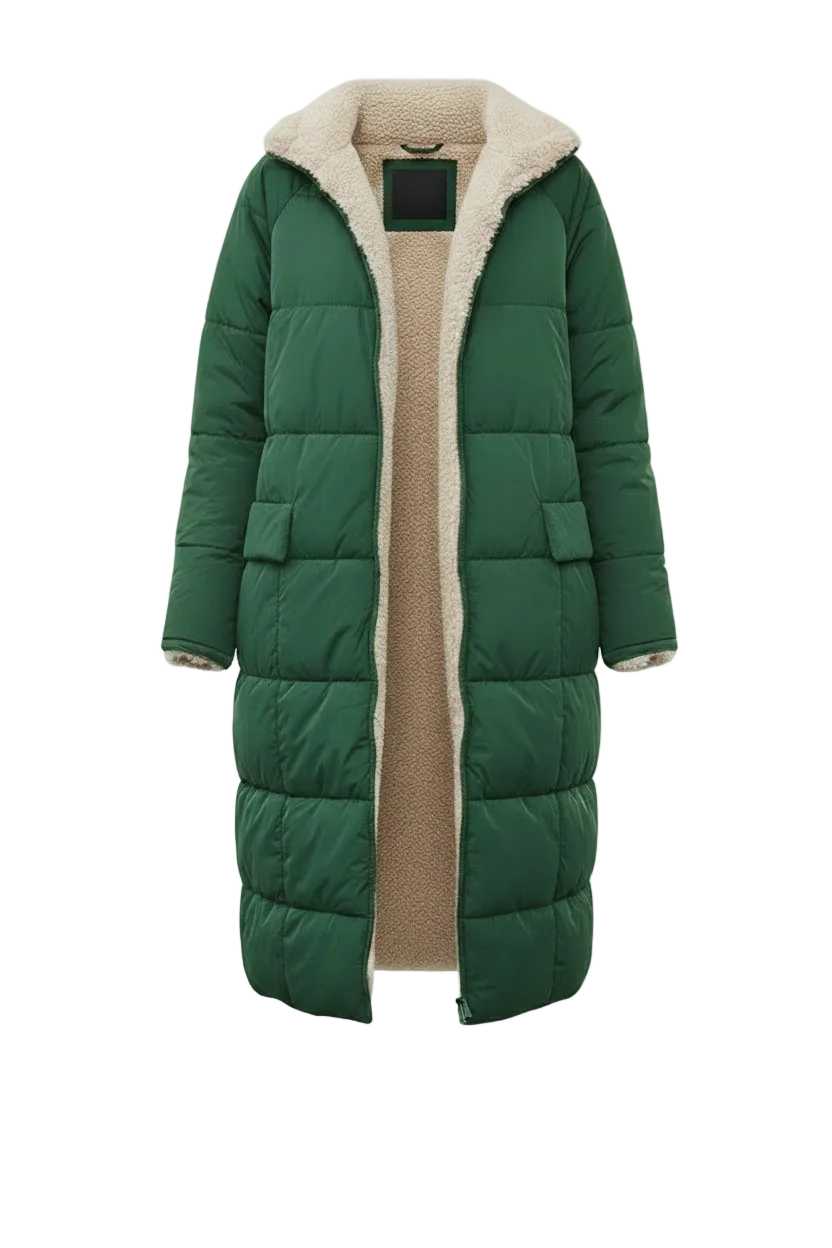 Stijlvolle Gewatteerde Dames Jas met Capuchon - Lange Herfstjas voor Comfort en Warmte 5