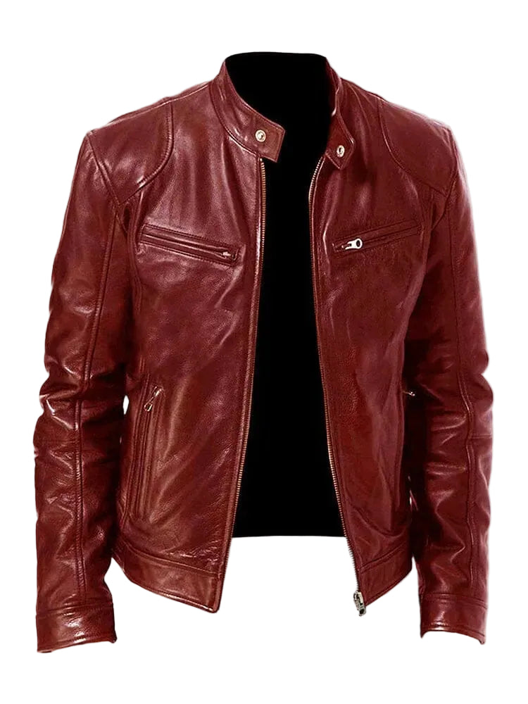 Stylish PU Leather Biker Jacket for Women – All Seasons, Comfortable Fit, Multiple Colors Available 0