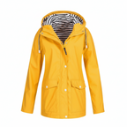 Waterdichte Dames Jas Lang met Verstelbare Capuchon – Stijlvol en Functioneel voor Elke Gelegenheid 0