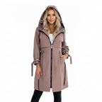 Waterproof and Windproof Zip Coat with Protective Hood – Stylish and Functional Outerwear