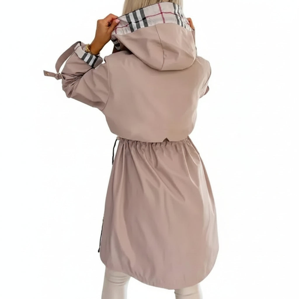 Waterproof and Windproof Zip Coat with Protective Hood – Stylish and Functional Outerwear 3