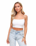 Witte Bandeau Top met Dunne Straps – Comfortabele en Stretchy Pasvorm voor Casual Dagen 0