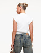 Witte Gebreide Mouwloze Spencer-Top met Ronde Hals voor Comfortabele Casual Look – Verkrijgbaar in Maat S/M 2