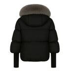 Women's Black Puffer Jacket with Detachable Fox Fur Collar – 800 Fill Power Winter Coat for Ultimate Warmth and Style 4