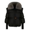 Women's Black Puffer Jacket with Detachable Fox Fur Collar – 800 Fill Power Winter Coat for Ultimate Warmth and Style 5