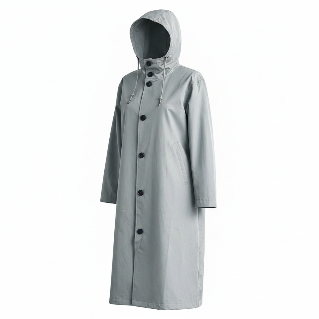Women's Waterproof Trench Coat with Hood – Lightweight Stylish Outerwear for Spring and Autumn