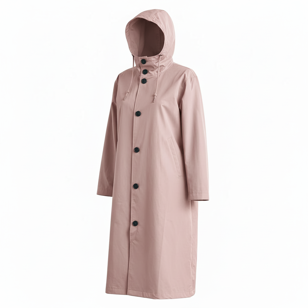 Women's Waterproof Trench Coat with Hood – Lightweight Stylish Outerwear for Spring and Autumn